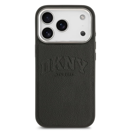 Apple iPhone 17 Pro Kılıf DKNY Orjinal Lisanslı M-safe Şarj Özellikli PU Deri Kabartmalı Kapak