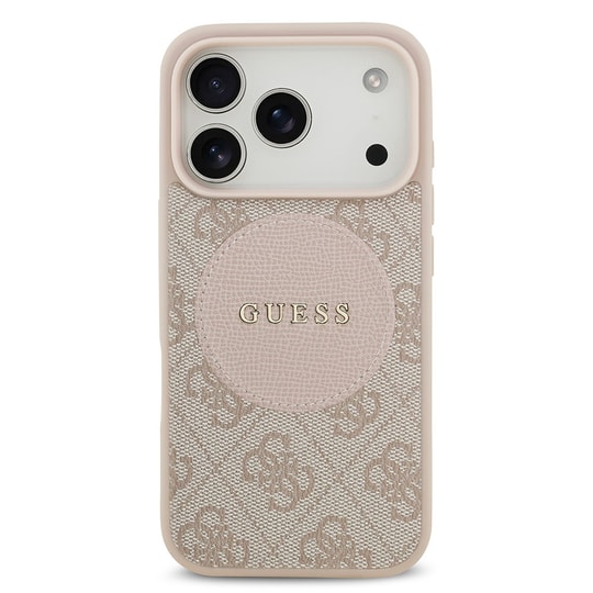 Apple iPhone 17 Pro Kılıf Guess Orjinal Lisanslı M-safe Şarj Özellikli Yazı Logolu Circle Classic Kapak