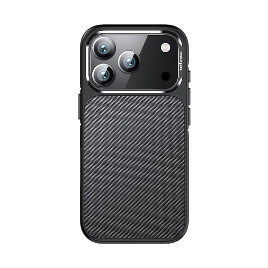 Apple iPhone 17 Pro Kılıf Karbon Fiber Görünümlü Wlons Marin Kapak