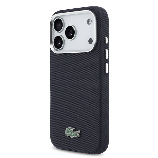 Apple iPhone 17 Pro Kılıf Lacoste Orjinal Lisanslı M-Safe Şarj Özellikli PVC Pike Desenli Arka Yüzey İkonik Timsah Dokuma Logolu Kapak