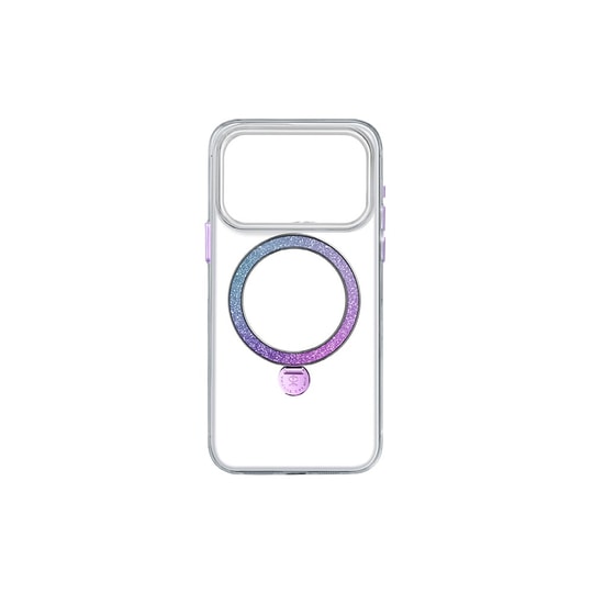 Apple iPhone 17 Pro Kılıf M-safe Şarj Özellikli Simli Standlı Pynana Dancing Circle Trendy Serisi Kapak