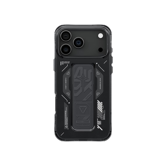 Apple iPhone 17 Pro Kılıf M-safe Şarj Özellikli Teknoloji Desenli Skinarma Helio Mag Charge Standlı Kapak