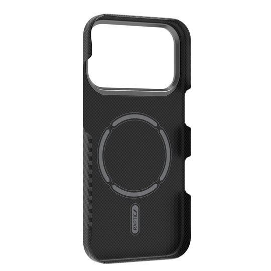 Apple iPhone 17 Pro Kılıf M-safe Şarj Özellikli 600D Metal Kamera Çerçeveli Raptic Aramid Fiber Geotik Serisi Kapak