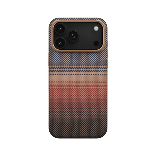 Apple iPhone 17 Pro Kılıf M-safe Şarj Özellikli Aramid Fiber Pitaka Military-Grade Sunset-Moonrise Serisi Kapak