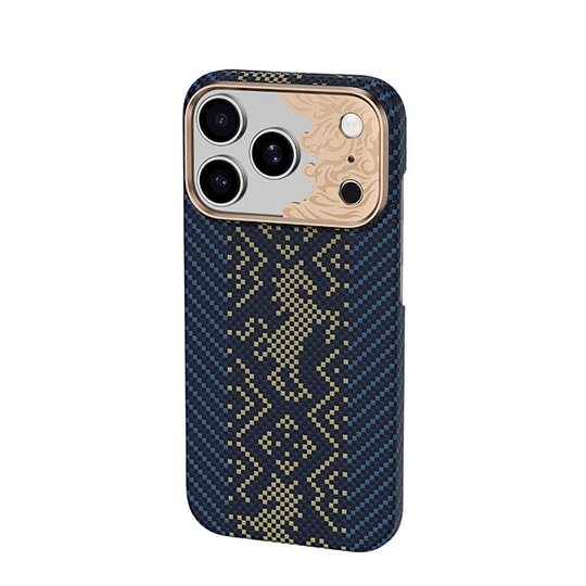 Apple iPhone 17 Pro Kılıf M-safe Şarj Özellikli Karbon Fiber Tasarımlı Benks Knight ArmorAir Kevlar Kapak