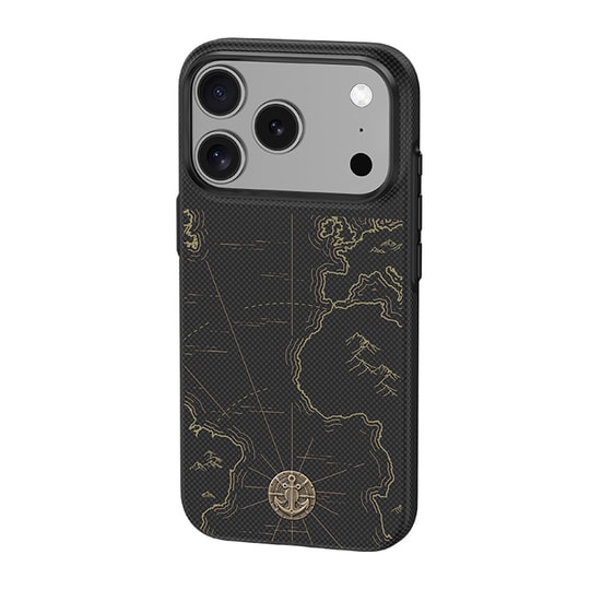 Apple iPhone 17 Pro Kılıf M-safe Şarj Özellikli Karbon Fiber Tasarımlı Benks ArmorEdge Air Navigator Kevlar Kapak
