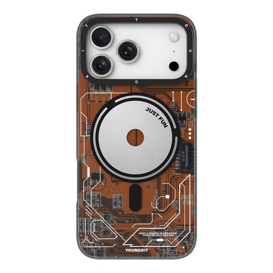 Apple iPhone 17 Pro Kılıf M-safe Şarj Özellikli Karbon Fiber Görünümlü Zore Nekst Kapak