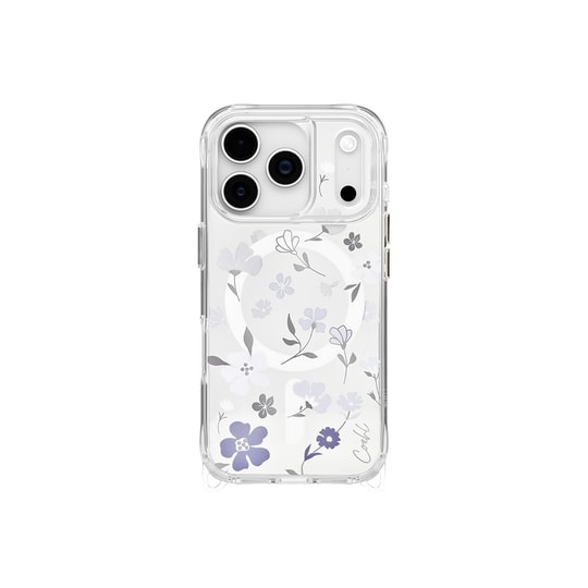 Apple iPhone 17 Pro Kılıf M-safe Şarj Özellikli Şeffaf Arka Yüzey Çiçekli Coehl Amara Kapak