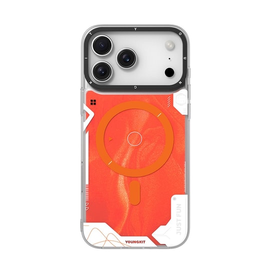 Apple iPhone 17 Pro Kılıf M-safe Şarj Özellikli Parlak Kumlu Sıvılı Tasarımlı Galaxy Fantasy Serisi Kapak