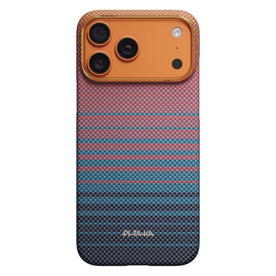Apple iPhone 17 Pro Kılıf M-safe Şarj Özellikli Aramid Fiber Pitaka Sunset 2.0 California Dream Serisi Kapak