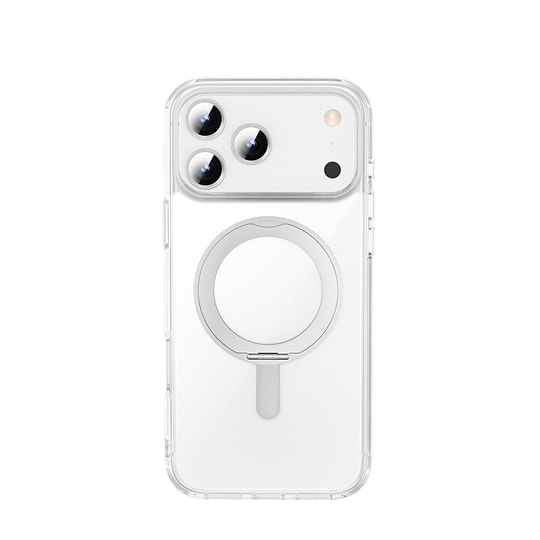 Apple iPhone 17 Pro Kılıf M-safe Şarj Özellikli  Wiwu MCC-201 iShield Ultra Serisi Standlı Crystal Sert PC Kapak