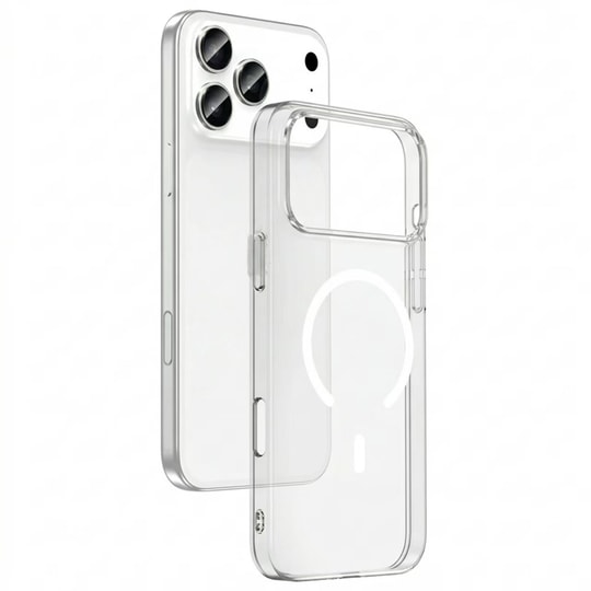 Apple iPhone 17 Pro M-Safe Şarj Özellikli Şeffaf Zore London Sert PC Kapak