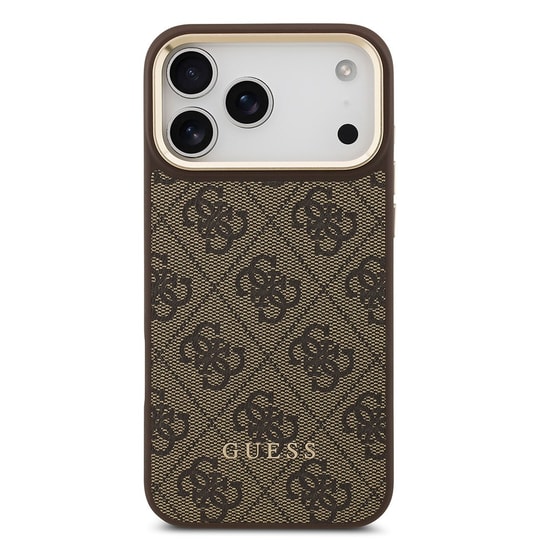 Apple iPhone 17 Pro Max Kılıf Guess Orjinal Lisanslı M-safe Şarj Özellikli Askılı ve 4G Logo Kartlıklı Kapak