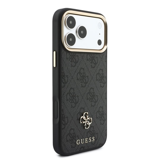 Apple iPhone 17 Pro Max Kılıf Guess Orjinal Lisanslı M-safe Şarj Özellikli Askılı ve 4G Metal Logolu Kartlıklı Kapak
