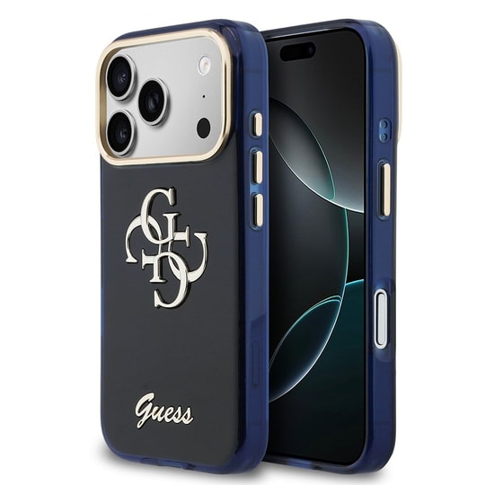 Apple iPhone 17 Pro Max Kılıf Guess Orjinal Lisanslı Yazı ve 4G Büyük Metal Logolu Silikon Kapak