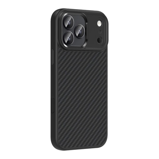Apple iPhone 17 Pro Max Kılıf M-Safe Şarj Özellikli Karbon Fiber Görünümlü Zore Truva Silikon Kapak