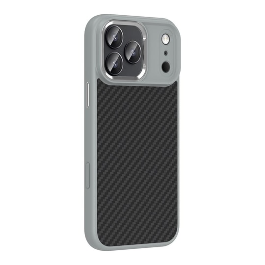 Apple iPhone 17 Pro Max Kılıf M-Safe Şarj Özellikli Karbon Fiber Görünümlü Zore Truva Silikon Kapak