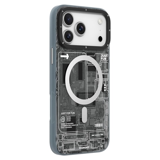 Apple iPhone 17 Pro Max Kılıf M-safe Şarj Özellikli Kamera Denetim Butonlu Youngkit Technology Serisi Kapak