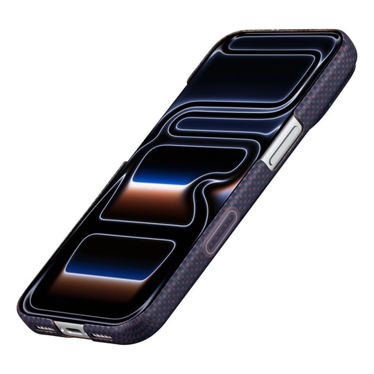 Apple iPhone 17 Pro Max Kılıf M-safe Şarj Özellikli Aramid Fiber Pitaka Sakura Hours Serisi Kapak