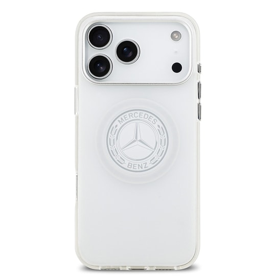 Apple iPhone 17 Pro Max Kılıf Mercedes Benz Orjinal Lisanslı M-safe Şarj Özellikli Buzlu PC Nostaljik Yıldız Dizayn Kapak