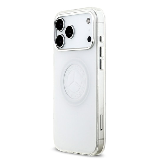 Apple iPhone 17 Pro Max Kılıf Mercedes Benz Orjinal Lisanslı M-safe Şarj Özellikli Buzlu PC Nostaljik Yıldız Dizayn Kapak