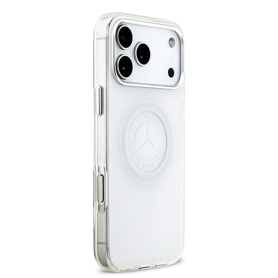 Apple iPhone 17 Pro Max Kılıf Mercedes Benz Orjinal Lisanslı M-safe Şarj Özellikli Buzlu PC Nostaljik Yıldız Dizayn Kapak