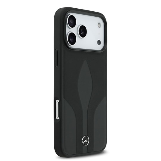 Apple iPhone 17 Pro Max Kılıf Mercedes Benz Orjinal Lisanslı M-safe Şarj Özellikli Dokulu Desenli Deri Kapak