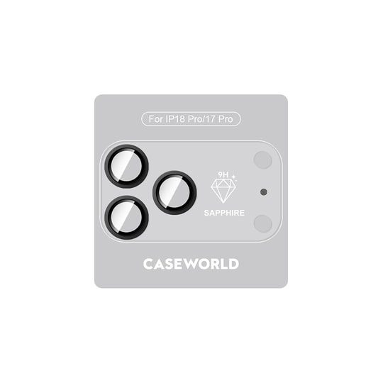 Apple iPhone 18 Pro CaseWorld Alloy Sapphire Safir One-Piece Anti Reflective Safir Kamera Lens Koruyucu