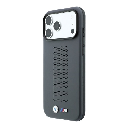 Apple iPhone 18 Pro Kılıf BMW Orjinal Lisanslı M-safe Şarj Özellikli PU Delikli Metal M Logolu Kapak