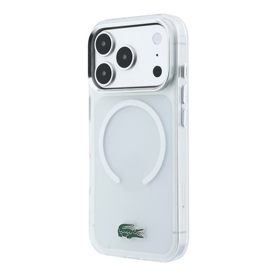 Apple iPhone 18 Pro Kılıf Lacoste Orjinal Lisanslı M-safe Şarj Özellikli Lake Timsah Logolu IML Frosted Kapak
