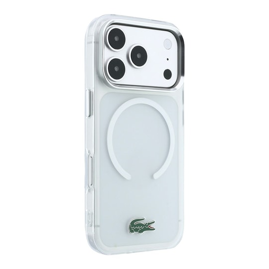 Apple iPhone 18 Pro Kılıf Lacoste Orjinal Lisanslı M-safe Şarj Özellikli Lake Timsah Logolu IML Frosted Kapak