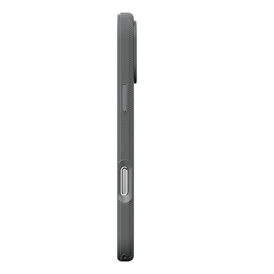 Apple iPhone 18 Pro Kılıf M-Safe Şarj Özellikli Çizgi Desenli Kumaş Dokulu Zore Paris Lorin Kapak