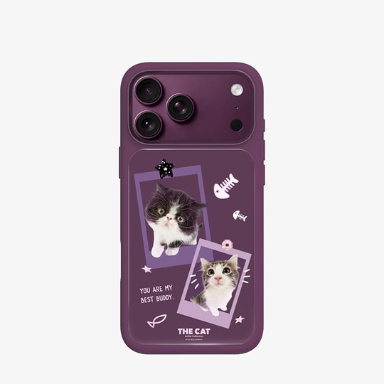 Apple iPhone 18 Pro Kılıf M-safe Şarj Özellikli 3D Baskılı Tasarım Mutural The Cat Serisi Kapak