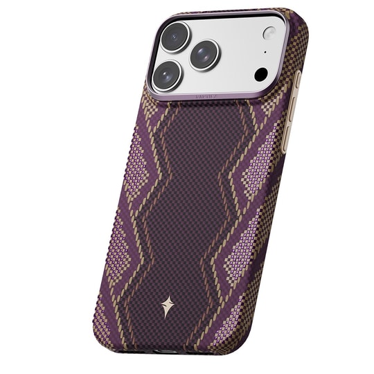 Apple iPhone 18 Pro Kılıf M-safe Şarj Özellikli Raptic Aramid Skin Scepter Serisi Karbon Kapak