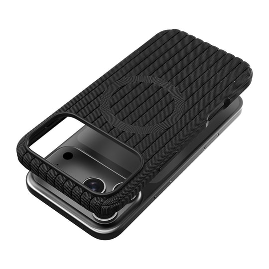 Apple iPhone 18 Pro Kılıf M-safe Şarj Özellikli Raptic Aramid Skin Serisi Karbon Kapak
