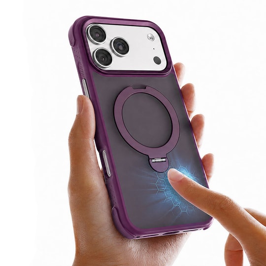 Apple iPhone 18 Pro Kılıf M-safe Şarj Özellikli Standlı Lenyes Eclat Kapak