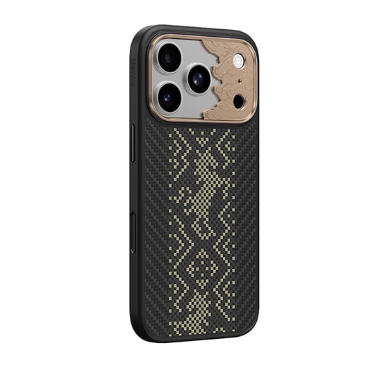 Apple iPhone 18 Pro Kılıf M-safe Şarj Özellikli Yükseltilmiş Kamera Çerçeveli Karbon Fiber Tasarımlı Benks Knight ArmorPro Kevlar Kapak