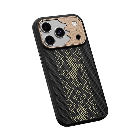 Apple iPhone 18 Pro Kılıf M-safe Şarj Özellikli Yükseltilmiş Kamera Çerçeveli Karbon Fiber Tasarımlı Benks Knight ArmorPro Kevlar Kapak