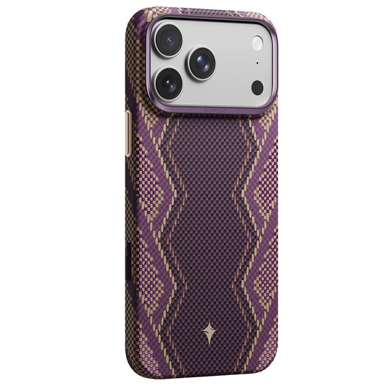 Apple iPhone 18 Pro Kılıf M-safe Şarj Özellikli Raptic Aramid Skin Scepter Serisi Karbon Kapak