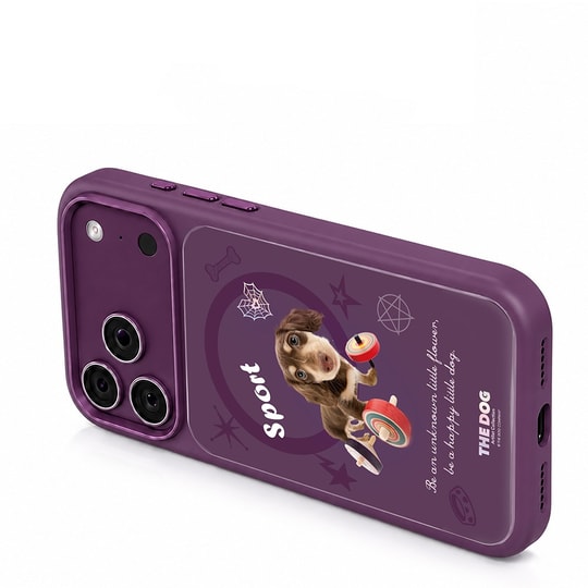 Apple iPhone 18 Pro Kılıf M-safe Şarj Özellikli 3D Baskılı Tasarım Mutural The Dog Serisi Kapak