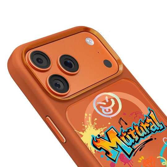 Apple iPhone 18 Pro Kılıf M-safe Şarj Özellikli 3D Baskılı Tasarım Mutural Graffiti Serisi Kapak