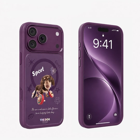 Apple iPhone 18 Pro Kılıf M-safe Şarj Özellikli 3D Baskılı Tasarım Mutural The Dog Serisi Kapak