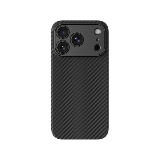 Apple iPhone 18 Pro Kılıf M-safe Şarj Özellikli 1500D Aramid Fiber Lens Korumalı Amazingthing Titan Max Serisi Karbon Kapak