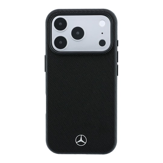 Apple iPhone 18 Pro Kılıf Mercedes Benz Orjinal Lisanslı M-safe Şarj Özellikli 3D Metal Logolu Wrap Wood Deri Kapak