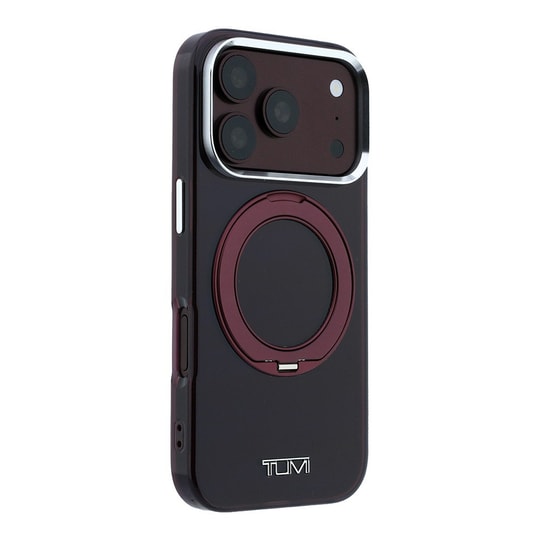 Apple iPhone 18 Pro Kılıf TUMI Orjinal Lisanslı M-safe Şarj Özellikli 360 Derece Dönebilen Standlı Transparan Kapak