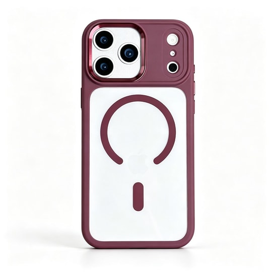 Apple iPhone 18 Pro Kılıf Wireless Şarj Özellikli Zore Krom M-safe Silikon Kapak