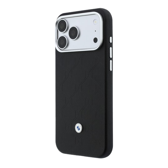 Apple iPhone 18 Pro Max Kılıf BMW Orjinal Lisanslı M-safe Şarj Özellikli Metal Logolu Kabartmalı Kapitone Deri Kartlıklı Kapak
