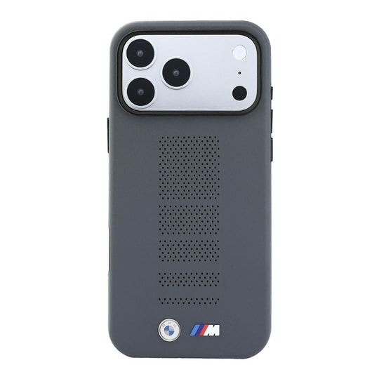 Apple iPhone 18 Pro Max Kılıf BMW Orjinal Lisanslı M-safe Şarj Özellikli PU Delikli Metal M Logolu Kapak