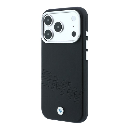 Apple iPhone 18 Pro Max Kılıf BMW Orjinal Lisanslı M-safe Şarj Özellikli Kabartma Tasarımlı PU Metal Logolu Kapak