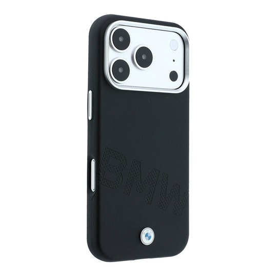 Apple iPhone 18 Pro Max Kılıf BMW Orjinal Lisanslı M-safe Şarj Özellikli Kabartma Tasarımlı PU Metal Logolu Kapak